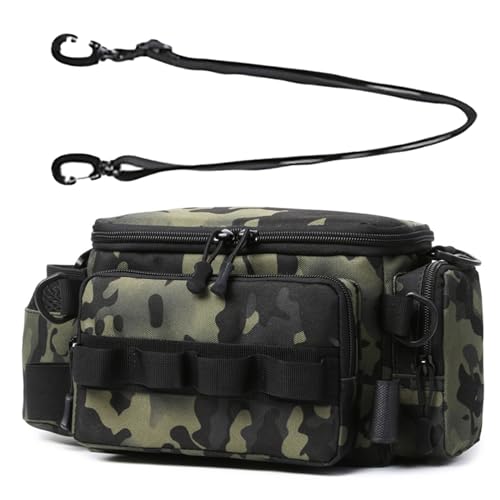 TAKOXIA Tragetasche mit mehreren Taschen, tragbare Outdoor-Angelausrüstungstasche, wasserdicht, Oxford-Stoff, Schultertasche, Dunkle Nacht, As shown TAKOXIA Tragetasche mit mehreren Taschen, tragbare Outdoor-Angelausrüstungstasche, wasserdicht, Oxford-Stoff, Schultertasche, Dunkle Nacht, As shown von TAKOXIA