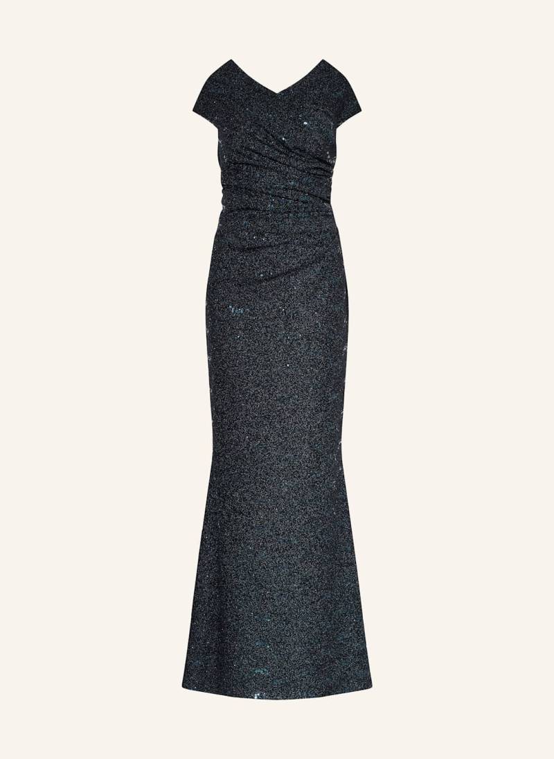 Talbot Runhof Abendkleid Mit Glitzergarn Und Pailletten blau von TALBOT RUNHOF