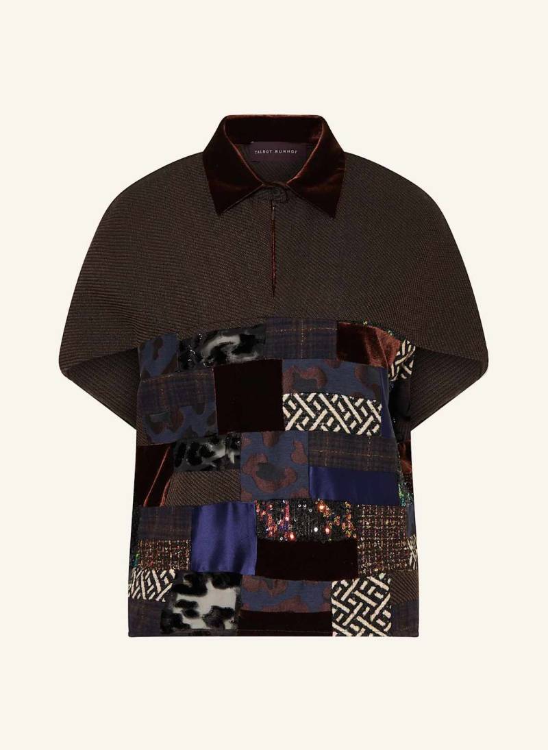 Talbot Runhof Blusenshirt Im Materialmix braun von TALBOT RUNHOF