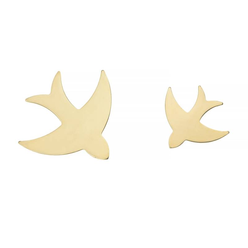 Mini & Maxi Flieg Mit Mir Zum Mond Taube Schlucken Ohrstecker, 14 K Gelbgold von TALIANAOMIJEWELLERY