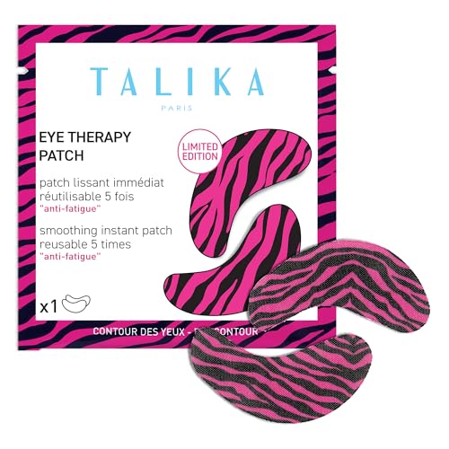 Talika Eye Therapy Patch - Sofortige Faltenglättung - Reduziert Schwellungen - Maske für geschwollene Augen - 5 mal wiederverwendbar - Limited Edition (Zebra) von TALIKA