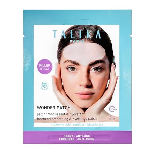 Wonder Patch Glättende Stirn Pflaster für hydratisierte weiche und straffe Haut Natürliche Biocellulose Maske für alle Hauttypen mit Hyaluronsäure von TALIKA