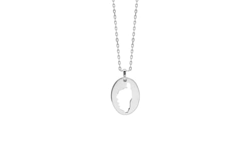 TALISMAN JEWELLERY Anhänger aus 925er-Silber, Insel Korsika (11 mm x 14 mm oder 14 mm x 19 mm), 14 MM x 19 MM, Sterling Silber, Nicht zutreffend von TALISMAN JEWELLERY