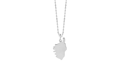 TALISMAN JEWELLERY Anhänger aus 925er-Silber, Insel Korsika (8 mm x 17 mm, 10 mm x 20 mm oder 13 mm x 26 mm), 8 MM x 17 MM, Sterlingsilber 925, Nicht zutreffend. von TALISMAN JEWELLERY