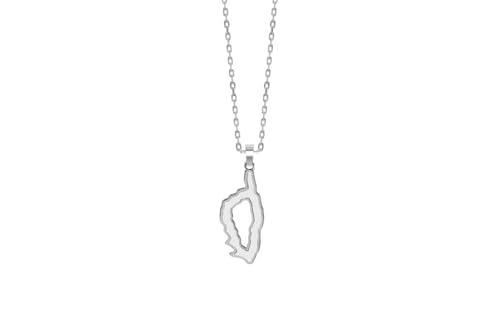TALISMAN JEWELLERY Anhänger aus 925er Silber und farbiger Emaille - Korsika-Insel, Korsika (10 mm x 24 mm), 11 MM x 24 MM, Sterling Silber Harz, Nicht zutreffend von TALISMAN JEWELLERY