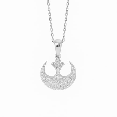 TALISMAN JEWELLERY Anhänger aus 925er Silber und weiße Zirkonia – Krieg der Sterne Rebellenring (10 MM x 12 MM) von TALISMAN JEWELLERY