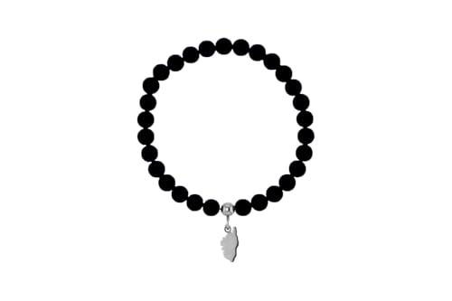 TALISMAN JEWELLERY Armband aus 925er-Silber mit Natursteinen - Korsika-Insel (8 mm x 17 mm), Silber Stein von TALISMAN JEWELLERY