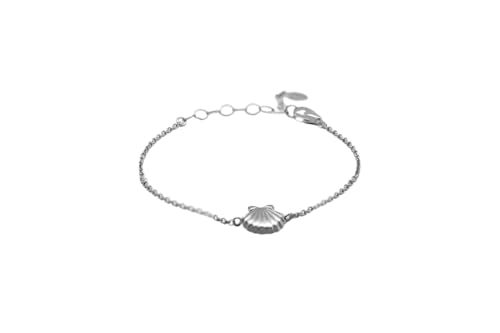 TALISMAN JEWELLERY Armband aus 925er Silber - Muschel Jakobsweg (15 cm + 4 cm Verlängerung), Sterlingsilber 925 von TALISMAN JEWELLERY