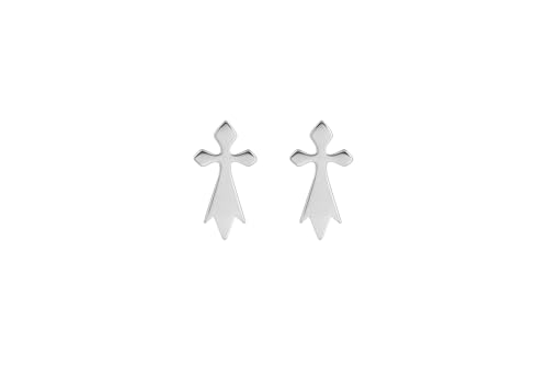 TALISMAN JEWELLERY Ohrringe aus 925er Silber mit Knopfverschluss – Heraldisches Heraldik-Symbol (10 mm oder 12 mm), 10 MM, Sterling Silber, Kein Edelstein von TALISMAN JEWELLERY