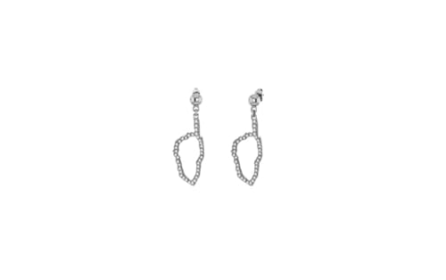 TALISMAN JEWELLERY Ohrringe aus 925er Silber und weißen Zirkoniasteinen mit Tropfenverschluss - Korsika-Insel (10 mm x 21 mm Stück + 7 mm Verschluss), 10 MM x 21 MM + 7 MM, Sterling Silber Zirkonia von TALISMAN JEWELLERY