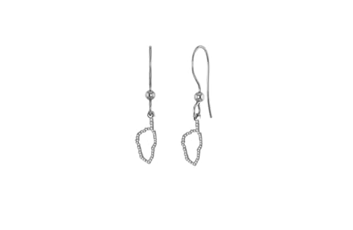 TALISMAN JEWELLERY Ohrringe aus Sterling-Silber 925 und weißen Zirkoniasteinen mit Hakenverschluss, Korsika, Korsika (10 mm x 21 mm Stück + 18 mm Verschluss) von TALISMAN JEWELLERY