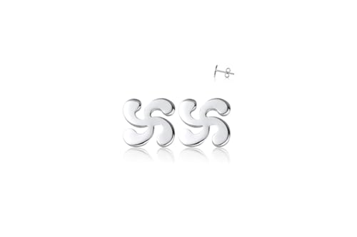 TALISMAN JEWELLERY Silberohrringe mit Knopfverschluss – Lauburu, Baskisches Kreuz (8 MM) von TALISMAN JEWELLERY