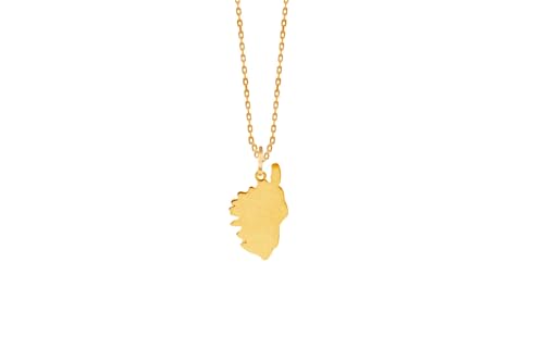 TALISMAN JEWELLERY Vergoldeter Anhänger, 3 Mikron, 18 Karat, Insel Korsika (8 mm x 17 mm, 10 mm x 20 mm oder 13 mm x 26 mm), 13 MM x 26 MM, Vergoldet, Nicht zutreffend. von TALISMAN JEWELLERY
