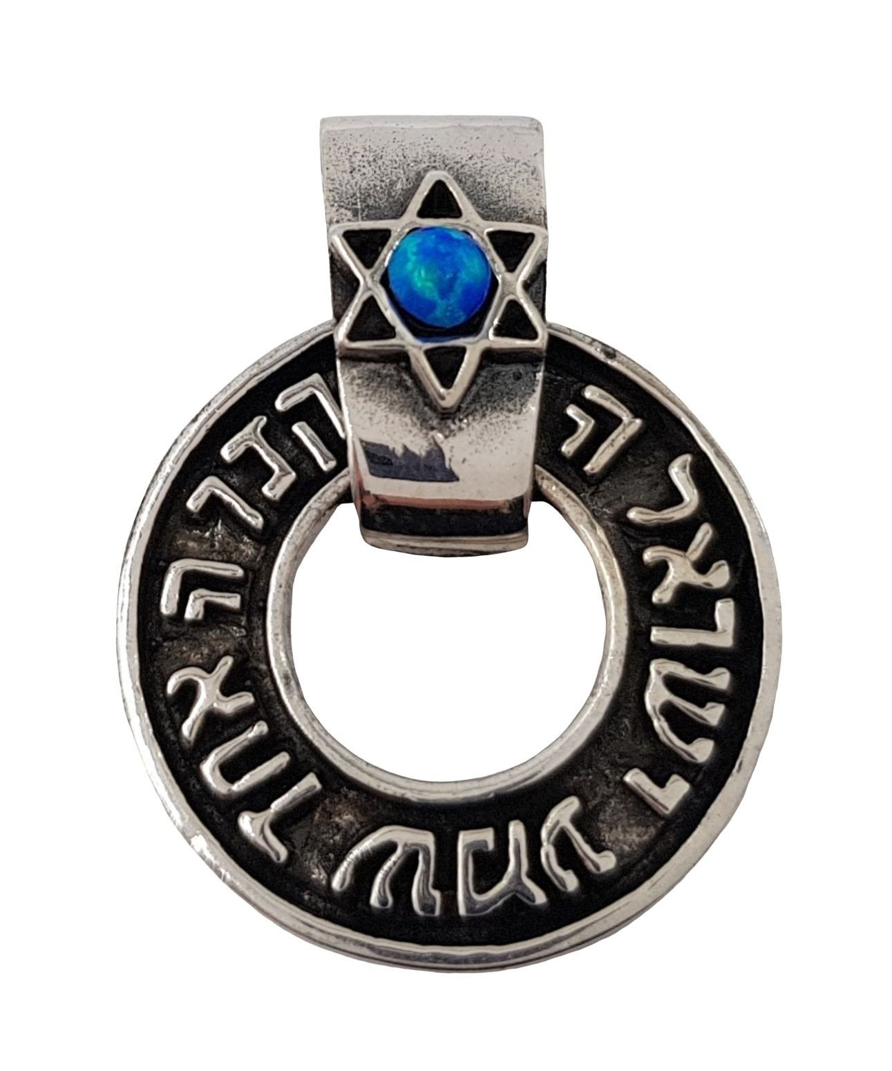 925 Sterling Silber Hebräisch Shema Israel Kabbalah Anhänger Blauer Opal Davidstern Halskette Handmade Schutz Schmuck Geschenk 925 Sterling Silber Hebräisch Shema Israel Kabbalah Anhänger Blauer Opal Davidstern Halskette Handmade Schutz Schmuck Geschenk von TALISMAN4UStore