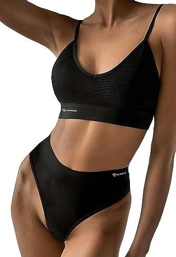 Damen-Unterwäsche-Set BH und Höschen, Schwarz, Large-X-Large Damen-Unterwäsche-Set BH und Höschen, Schwarz, Large-X-Large von TALMONT