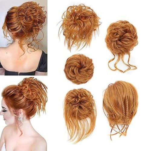 Messy Bun, Bequemer Haarknotenclip for lockigen Dutt – stylische und sichere Hochsteckfrisur mit Locken for Frauen,Dutt für Haare(Ginger) von TALWHAH