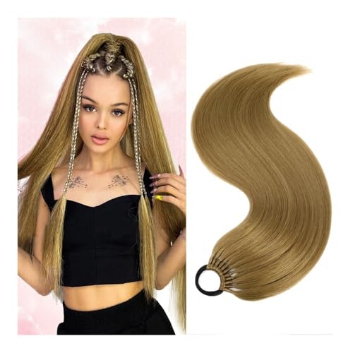 Pferdeschwanz, Lange, glatte Kunsthaarperücke for Damen, Pferdeschwanz mit Gummiband(Dark red) von TALWHAH