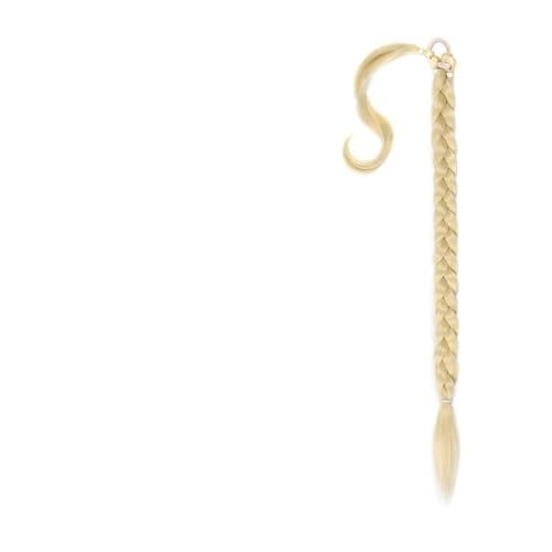 Pferdeschwanz, Perücke, Pferdeschwanz, Damen-Stil, gewickeltes Haar, handgewebte synthetische Pferdeschwanz-Perücke(Yellow,22inches(55cm)) von TALWHAH