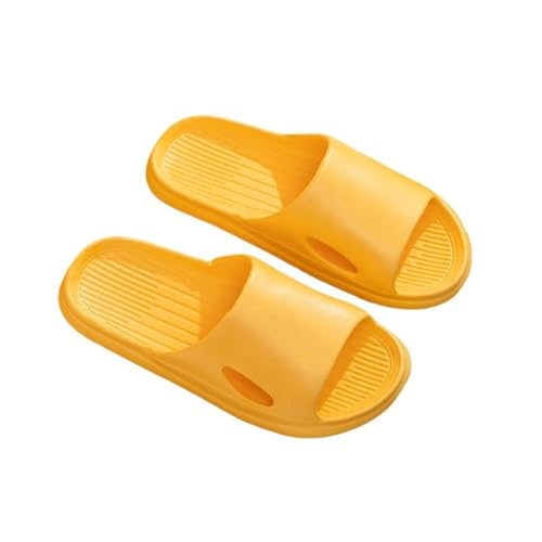 TALWHAH Hausschuhe Atmungsaktive, weiche Haussandalen for Damen, leichte Slides for drinnen und draußen für Damen, Herren(Yellow,41 EU) von TALWHAH