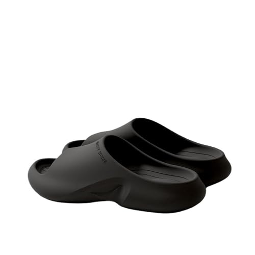TALWHAH Hausschuhe Bequeme Badezimmer-Hausschuhe for Damen und Herren for drinnen und draußen für Damen, Herren(Black,40 EU) von TALWHAH