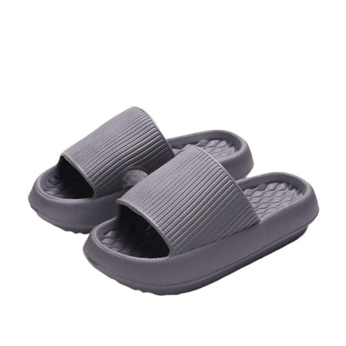 TALWHAH Hausschuhe Bequeme Sommer-Hausschuhe mit dicker Sohle for Damen und Herren, for Bad und Zuhause für Damen, Herren(Gray,43 EU) von TALWHAH