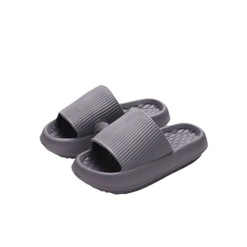 TALWHAH Hausschuhe Damen Hausschuhe aus EVA mit dicker Sohle for Sommer, Strand, Badezimmer für Damen, Herren(Gray,41 EU) von TALWHAH