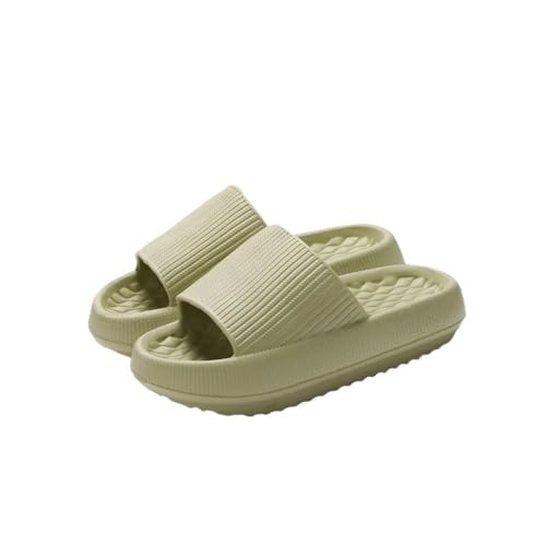 TALWHAH Hausschuhe Damen Hausschuhe aus EVA mit dicker Sohle for Sommer, Strand, Badezimmer für Damen, Herren(Green,37 EU) von TALWHAH