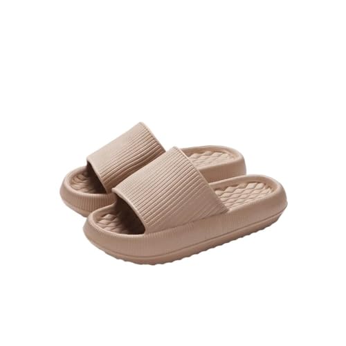 TALWHAH Hausschuhe Damen Hausschuhe aus EVA mit dicker Sohle for Sommer, Strand, Badezimmer für Damen, Herren(Khaki,41 EU) von TALWHAH