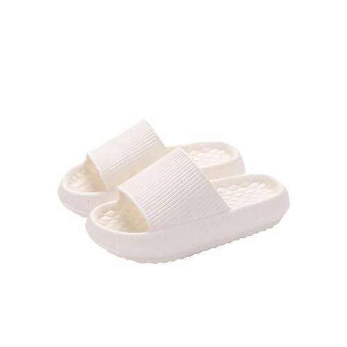 TALWHAH Hausschuhe Damen Hausschuhe aus EVA mit dicker Sohle for Sommer, Strand, Badezimmer für Damen, Herren(White,40 EU) von TALWHAH