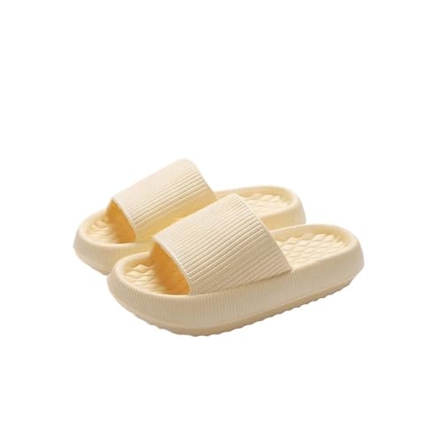 TALWHAH Hausschuhe Damen Hausschuhe aus EVA mit dicker Sohle for Sommer, Strand, Badezimmer für Damen, Herren(Yellow,42 EU) von TALWHAH