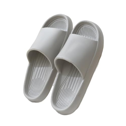 TALWHAH Hausschuhe Einfarbige, einfache, bequeme Sandalen-Hausschuhe for Zuhause und unterwegs, Unisex-Modelle für Damen, Herren(Gray,40 EU) von TALWHAH