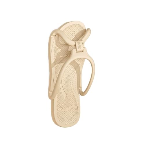 TALWHAH Hausschuhe Faltbare Reise-Hausschuhe for Paare – Leichtgewichtiger Komfort for drinnen und draußen für Damen, Herren(Beige,41 EU) von TALWHAH