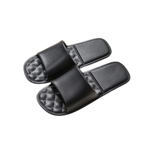 TALWHAH Hausschuhe Faltbare Sommer-Hausschuhe for Herren und Damen, tragbar, for Reisen und Zuhause für Damen, Herren(Black,37 EU) von TALWHAH