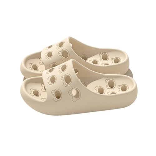 TALWHAH Hausschuhe Herren-Sandalen mit dicker Sohle for die Dusche innen und außen für Damen, Herren(Beige,45 EU) von TALWHAH
