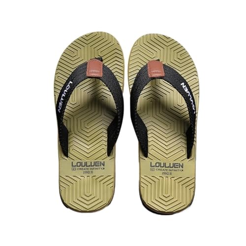 TALWHAH Hausschuhe Sommer-Flip-Flops for Herren – Bequeme Strandsandalen for Spaziergänge im Freien und am Pool für Damen, Herren(Green,42 EU) von TALWHAH