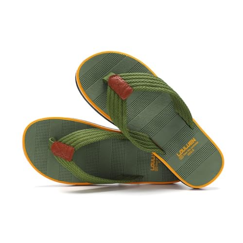 TALWHAH Hausschuhe Sommer-Flip-Flops for Herren – Bequeme Strandsandalen for draußen für Damen, Herren(Green,41 EU) von TALWHAH