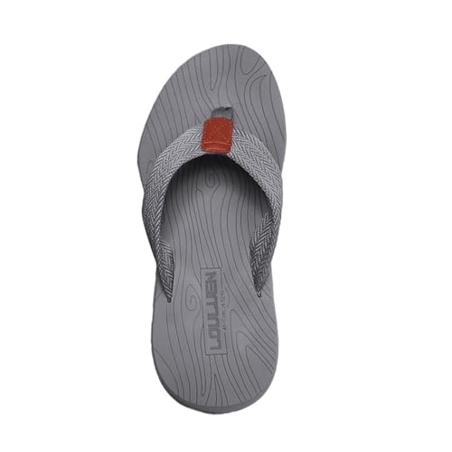 TALWHAH Hausschuhe Sommer-Flip-Flops for Herren – leichte Strandsandalen, trendig und bequem für Damen, Herren(Gray,44 EU) von TALWHAH