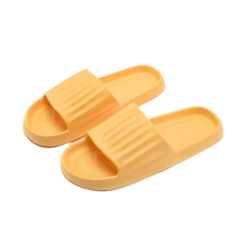 TALWHAH Hausschuhe Sommerhausschuhe for Damen – Duschpantoffeln for drinnen und draußen für Damen, Herren(Yellow,39 EU) von TALWHAH