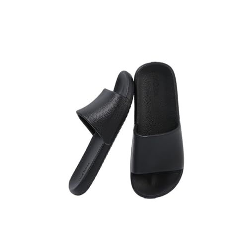 TALWHAH Hausschuhe Sommerhausschuhe for Herren und Damen, mit flachem Boden, ein Wort für Damen, Herren(Black,38 EU) von TALWHAH