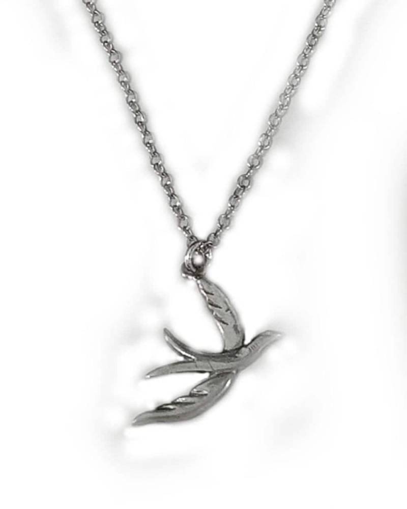 Vogel Silber Halskette Für Frauen, Kleiner Charme, Eleganter Zarter Anhänger, Zierlicher Schmuck, Geschenk Sie von TALYAJEWELRYDESIGN