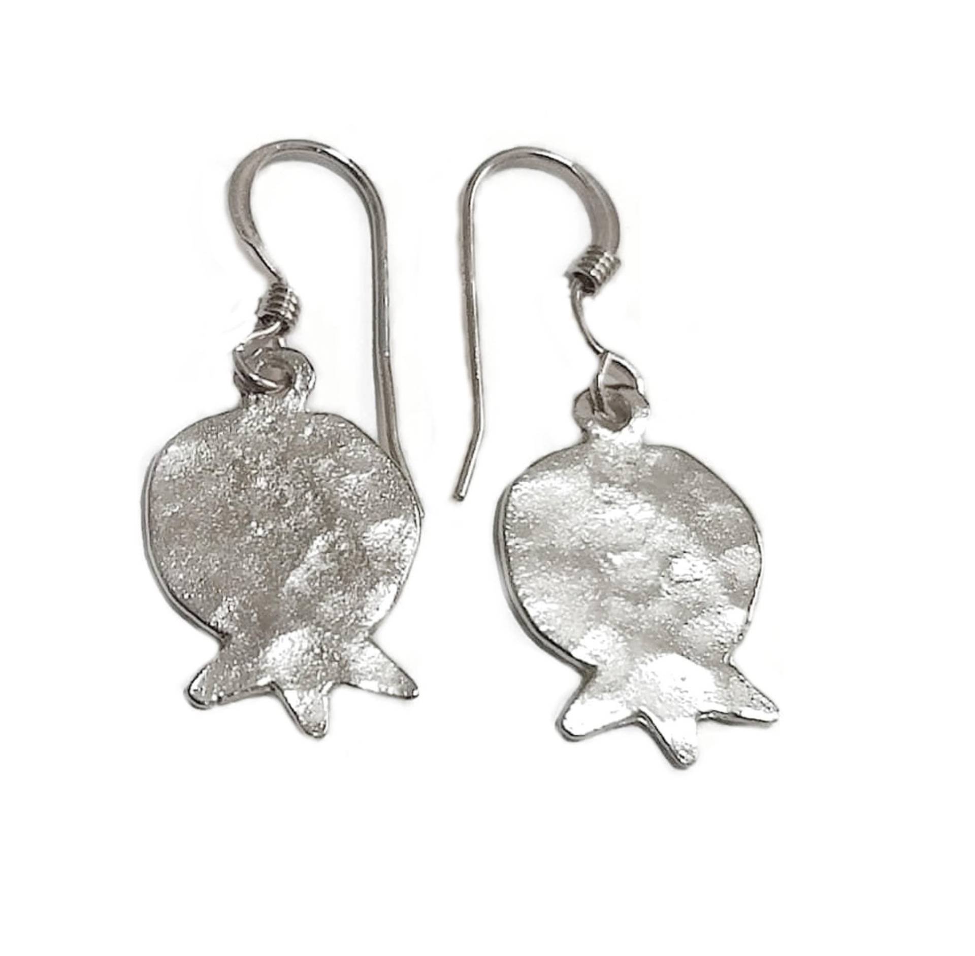 sterling Silber Granatapfel Ohrringe, Design Charm Schmuck, Baumeln Ohrringe von TALYAJEWELRYDESIGN