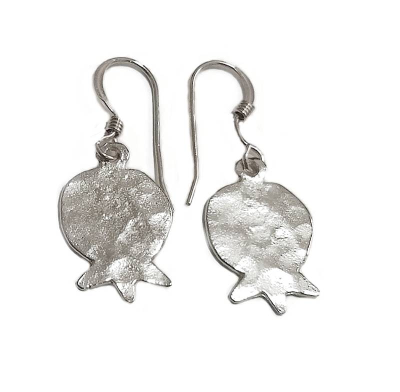 sterling Silber Granatapfel Ohrringe, Design Charm Schmuck, Baumeln Ohrringe von TALYAJEWELRYDESIGN