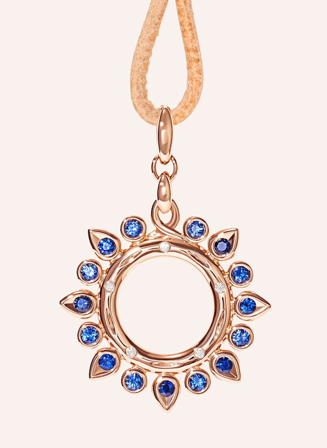Tamara Comolli Anhänger Pendant Gypsy 'Ocean' Sun Small 18k Roségold rosegold von TAMARA COMOLLI