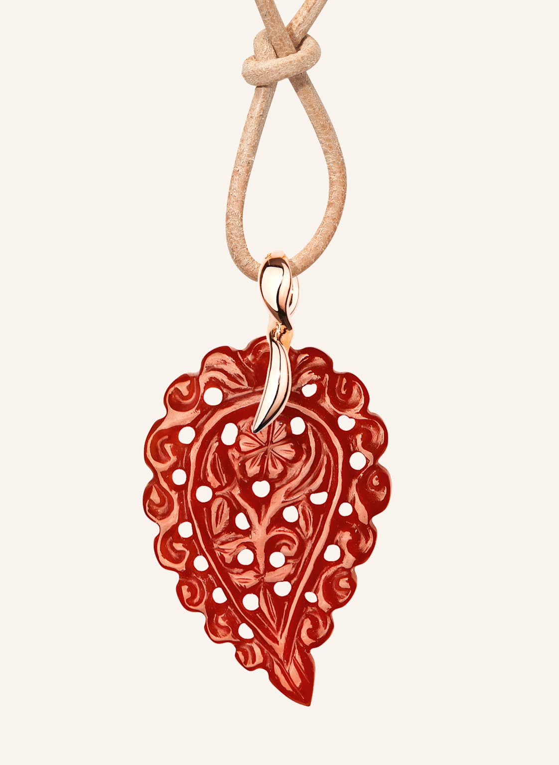 Tamara Comolli Anhänger Pendant India Small Terra Onyx Aus 18 Karat Roségold Und Onyx Terra rosegold von TAMARA COMOLLI