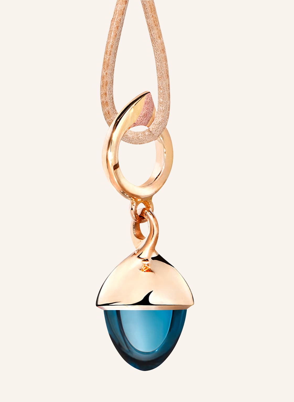Tamara Comolli Anhänger Pendant Mikado Flamenco London Topaz Aus 18 Karat Roségold Mit London Topas rosegold von TAMARA COMOLLI