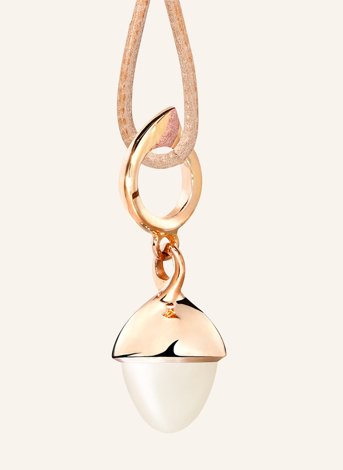 Tamara Comolli Anhänger Pendant Mikado Flamenco Moonstone Sand/White Aus 18 Karat Roségold Mit Sandfarbenem Mondstein rosegold von TAMARA COMOLLI