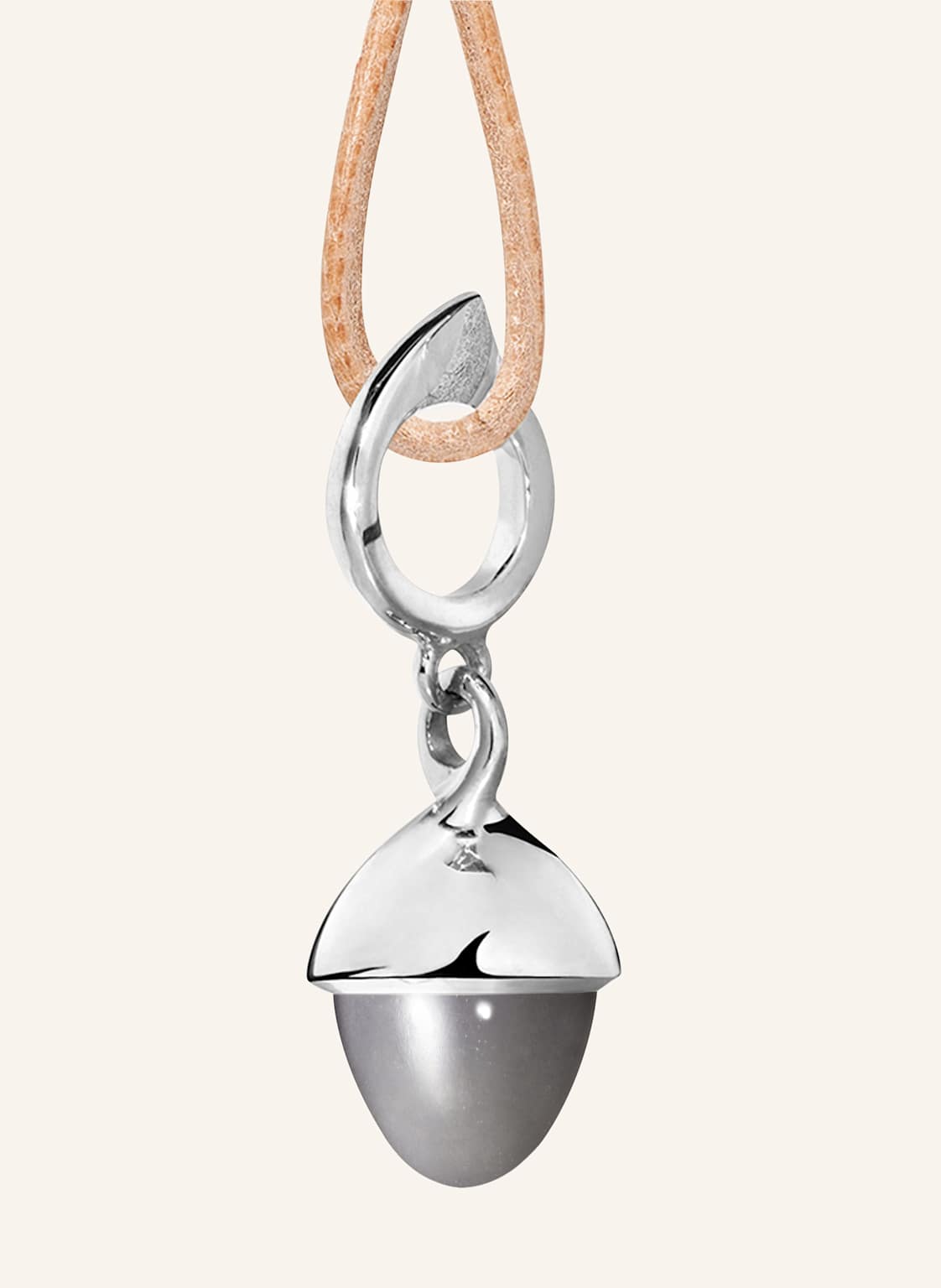 Tamara Comolli Anhänger Pendant Mikado Flamenco Moonstone Grey Aus 18 Karat Weißgold Mit Grauem Mondstein silber von TAMARA COMOLLI
