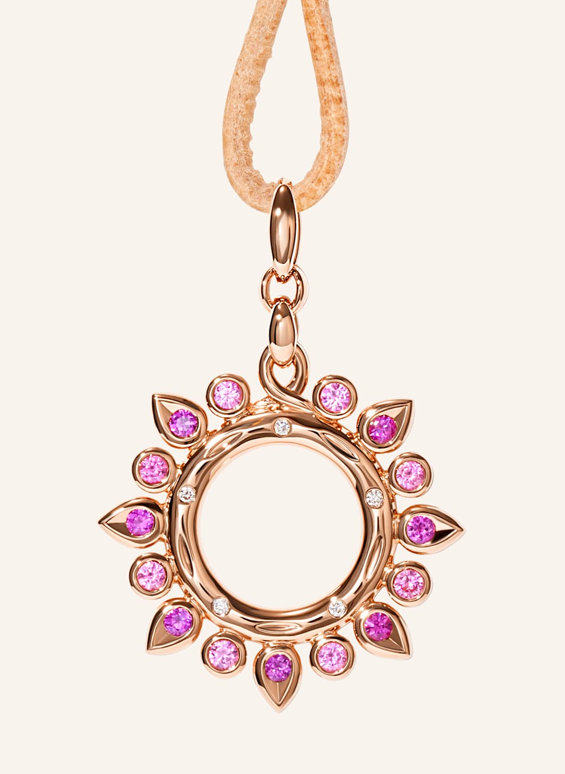 Tamara Comolli Anhänger Pendant Gypsy 'Blush' Sun Small 18k Roségold rosegold von TAMARA COMOLLI