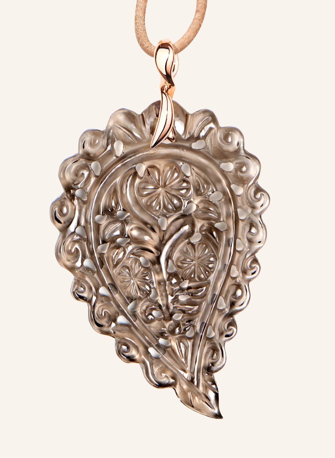 Tamara Comolli Anhänger Pendant India Large Smoky Quartz 18k Roségold 18k Roségold rosegold von TAMARA COMOLLI