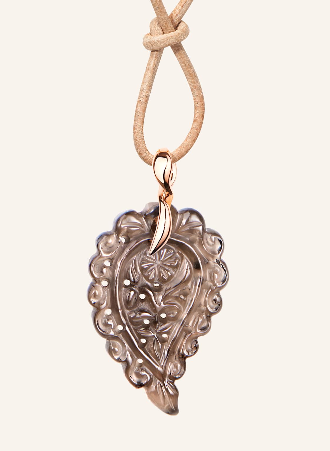 Tamara Comolli Anhänger Pendant India Small Smoky Quartz Aus 18 Karat Roségold Und Rauchquarz rosegold von TAMARA COMOLLI